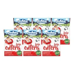 Leche entera Asturiana 200 ml pack 6 bricks 2
