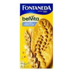 Galletas con leche y 5 cereales Belvita Fontaneda caja 300 g 2