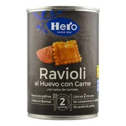 Ravioli al huevo con carne y salsa de tomate Hero lata 420 g 2