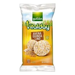 Tortitas de avena, quinoa y lino sin gluten Vitalday Gullón paquete 115.2 g
