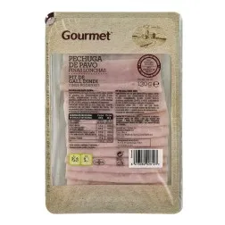 Pechuga de pavo en finas lonchas Gourmet bandeja 130 g 2