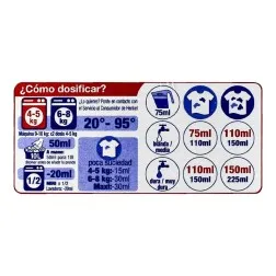 Detergente en polvo Dixan 4 en 1 80 lavados tambor 3.96 kg 3