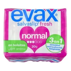 Salvaslip normal Evax Fresh 3 en 1 paquete 20 ud 2