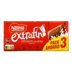 Chocolate con leche Nestle Extrafino pack 3x125 g 2