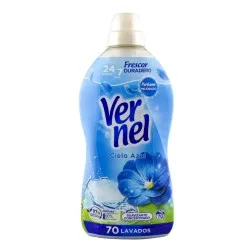 Suavizante concentrado Vernel Cielo Azul 70 lavados botella 1.26 litros 2