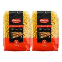Fideos 100% trigo duro nº 4 Romero pack 2x500 g 2