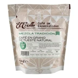 Café de especialidad en grano mezcla El Criollo Tradición paquete 250 g 2