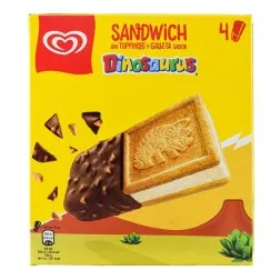 Sandwich de helado con toppings y galleta sabor Dinosaurus caja 4 ud 480 ml 2