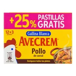 Caldo de pollo Avecrem Gallina Blanca 12+3 pastillas gratis 2