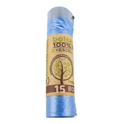 Bolsa de basura 100% reciclada 30 litros 55x60 cm Vescel 15 ud 2