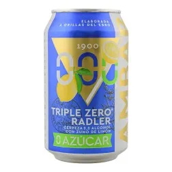 Cerveza con zumo de limón sin alcohol sin azúcar Ambar Radler Triple Zero 33 cl pack 24 latas 3