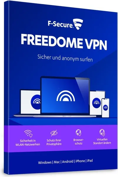 F-SECURE FREEDOME VPN 5 DISPOSITIVOS 1 AÑO