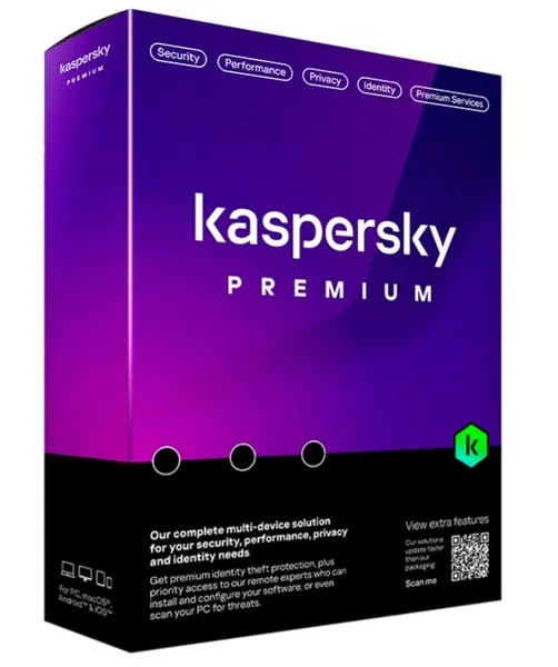 KASPERSKY PREMIUM 5 DISPOSITIVOS 1 AÑO