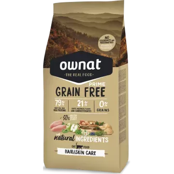 Ownat Cat Prime Grain Free Hair & Skin Care - 3 Kg