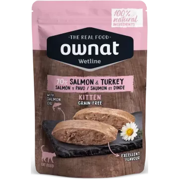 Ownat Cat Wetline 85 gr Salmón y Pavo para gatitos - 85 g