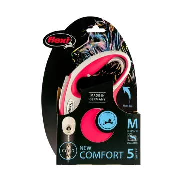 Flexi Correa Extensible de Cordón New Confort Rojo 3