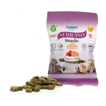 Mediterranean Serrano Snacks Gato Anti Hairball 50gr - Salmón