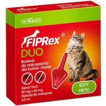Fiprex Duo Pipeta Antiparasitaria para Gatos y Hurones 2