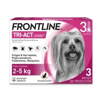 Frontline Tri-Act Solucion Spot-On para Perros caja con 3 pipetas - 2 - 5 kg 2
