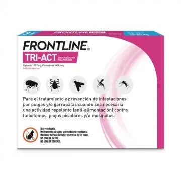 Frontline Tri-Act Solucion Spot-On para Perros caja con 3 pipetas - 10 - 20 kg 3