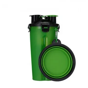 Dispensador de agua y pienso portátil para mascotas 2 en 1 2