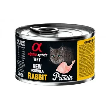 Alpha Spirit Húmedo Lata 200 gr Protein para Gatos - Conejo 2