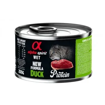 Alpha Spirit Húmedo Lata 200 gr Protein para Gatos - Pato 2