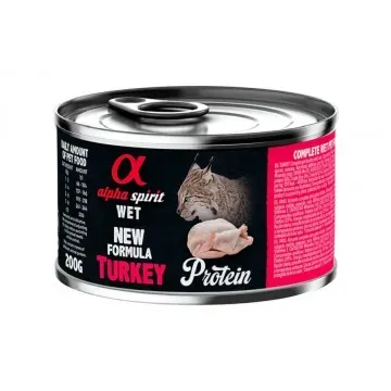 Alpha Spirit Húmedo Lata 200 gr Protein para Gatos - Pavo 2