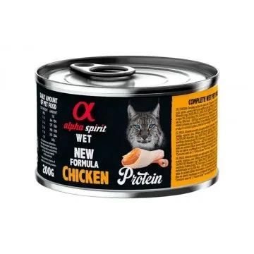 Alpha Spirit Húmedo Lata 200 gr Protein para Gatos - Pollo 2