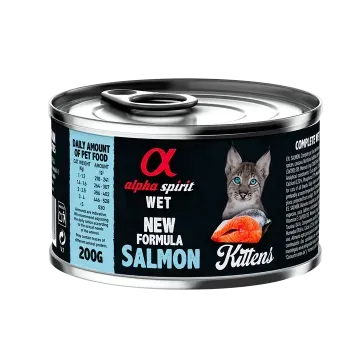 Alpha Spirit Húmedo Lata Kitten 200 gr para gatitos - Salmón 2