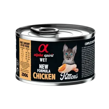 Alpha Spirit Húmedo Lata Kitten 200 gr para gatitos - Pollo 2