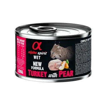 Alpha Spirit Húmedo Lata Gatos 200 gr Pavo con pera - 200 gr 2