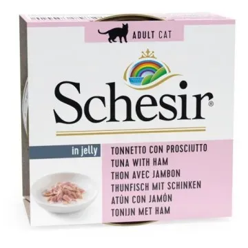 Schesir Lata Gato de Atún con jamón en gelatina 85 gr 3
