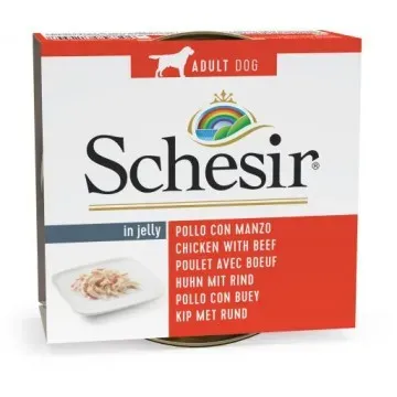Schesir Lata Perro de pollo con buey en gelatina 150 gr 2