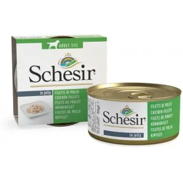 Schesir Lata Perro de pollo en gelatina 150 gr 4