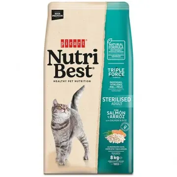Picart Nutribest Cat Adult Sterilised with Salmon and Rice - 8 kg