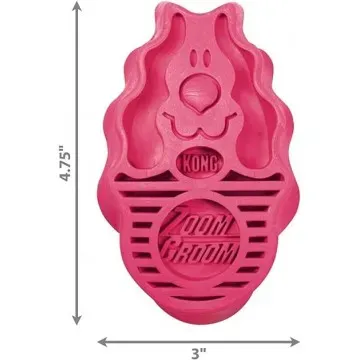 KONG Cepillo de Goma Perros Zoom Groom 5