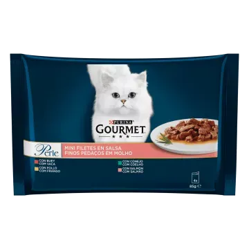 Purina para gatos GOURMET PERLE Mini Filetes en Salsa 2