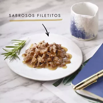 Purina para gatos GOURMET PERLE Mini Filetes en Salsa 4