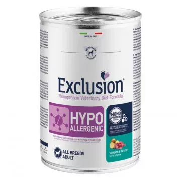 Exclusion Lata Hypo Ciervo y Patata para perros - 400 gr