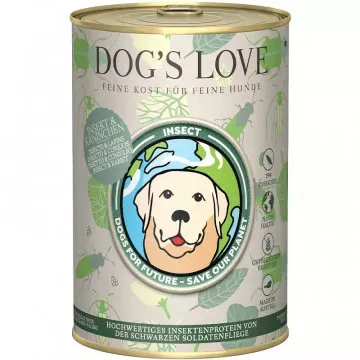 Dog´s Love Lata para Perros de Insectos 400 Gr - Insectos y Conejo