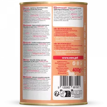 Wow Lata de Salmón con Tomates para Perros - 400 gr 2