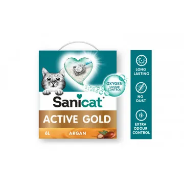 Sanicat Active Gold Arena Para Gatos Aroma Argán 3
