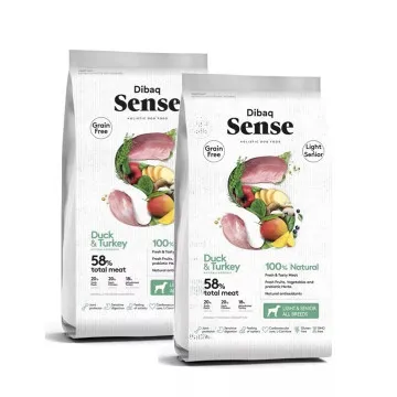Dibaq Sense Grain Free Pato & Pavo (Light & Senior) - PACK 2 x 12 Kg 2