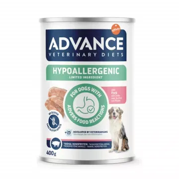 Advance Vet Diets Lata Dog WET Hypoallergenic Pork - 6 x 400 gr