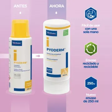 Virbac Pyoderm Champú Dermatológico para Perros y Gatos 4