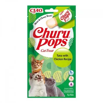 Churu Cat Pops Receta de Atún con Pollo - 4 x 15 gr