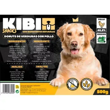 KIBI Donuts de Verduras con Pollo para Perros - 500 gr 4