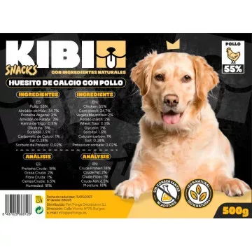 KIBI Snack Huesito de Calcio con Pollo para Perros - 500 gr 4