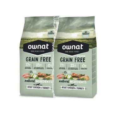 Ownat Prime Grain Free Adult Chicken & Turkey - Pack 2 x 3 Kg 2